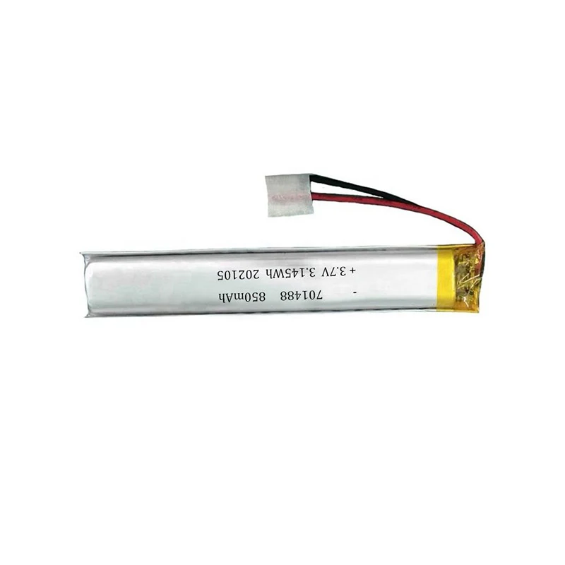 Free Sample Rechargeable Lithium Battery 701488 850mAh 3.7V Ultra-thin Lipo Battery For Reading Pen With PCM And Wires