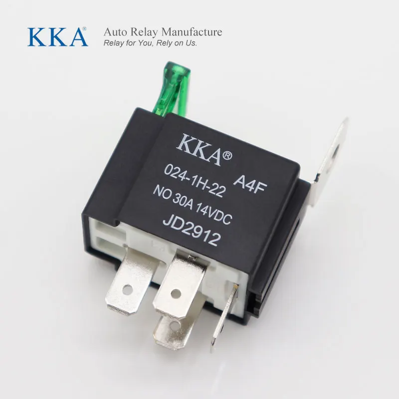 KKA-A4F 30A Automotive Fused Relay 24V 4 pin, with Metal Bracket, JD2912 Car Relay