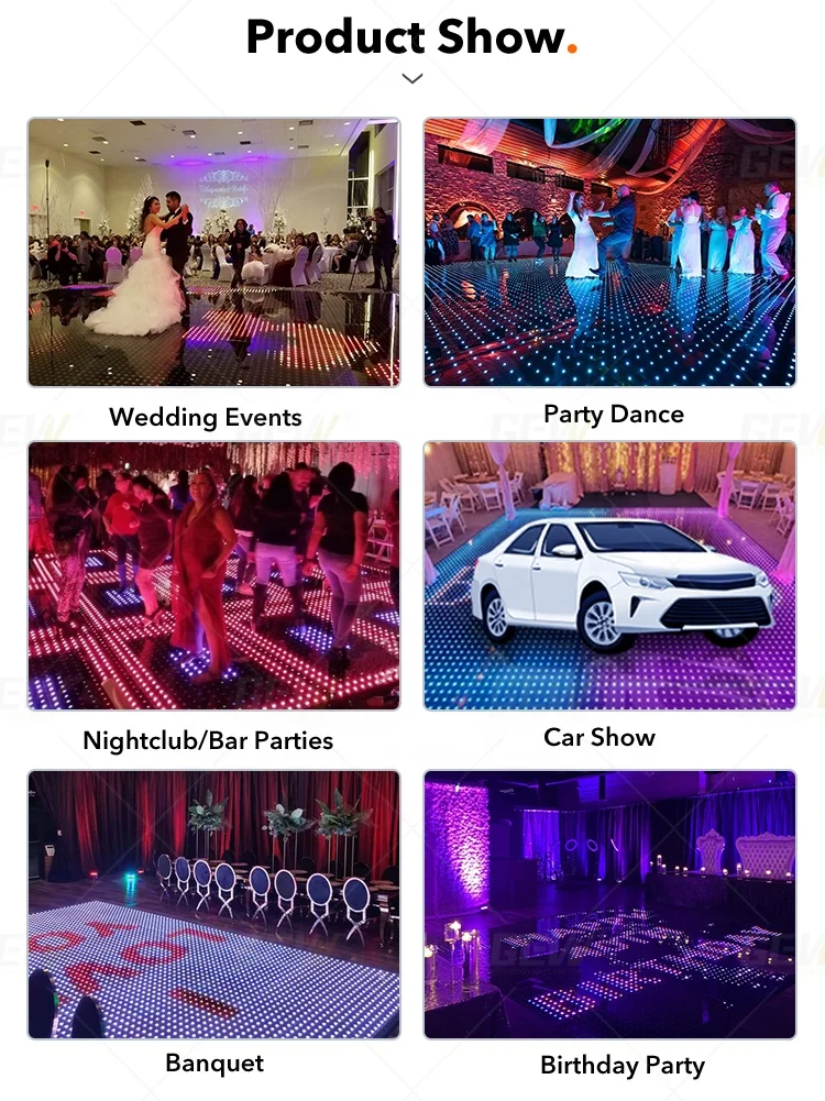 Top Dance Floor Hot Selling Wireless RGB LED Dance Floor Magnetic Digital Led Dance Floor Mat For Wedding Party