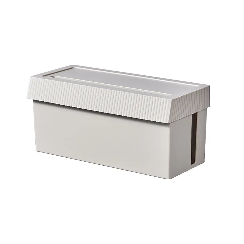 Plastic Storage Wire Supplies with Lid for Home Office Cable Management Box for Desk to Hide Power Strip