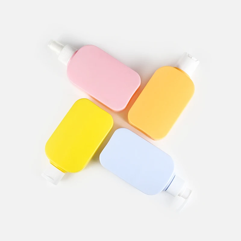 Empty Body Wash Lotion Shower Gel Press Bottle Square Matt 150ml Black Pump Shampoo Plastic Bottle