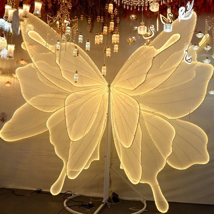 New design LED fairy butterfly background for wedding decoration, stage decoration and party decoration