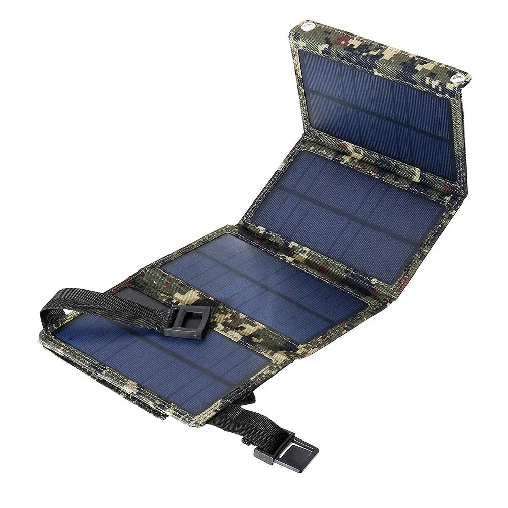 Foldable Solar Charger Panel 20W Portable Sunpower Panel Outdoor Living Power Source Cell Mobile Power Charger OEM Support
