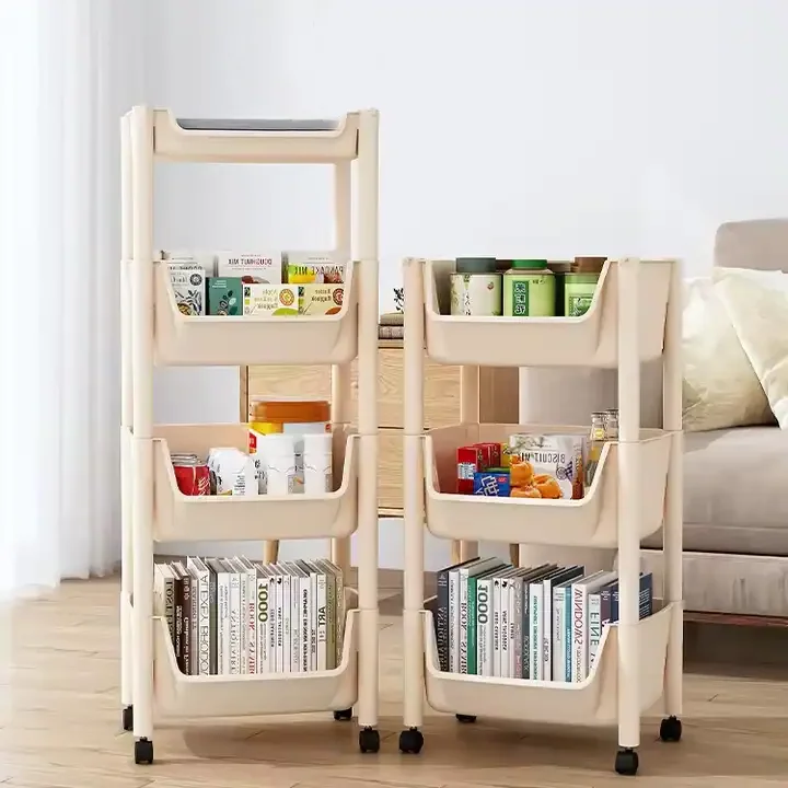 Factory Wholesale Plastic Storage Rack Kitchen Bedroom Corner Shelf Home Organization Item Bookshelf