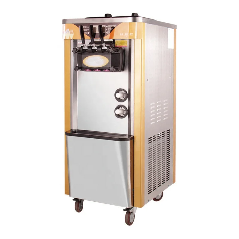 Hot Sale Pre Cooling Soft Soya Swirl Freeze Cold Stone Ice Cream Machine