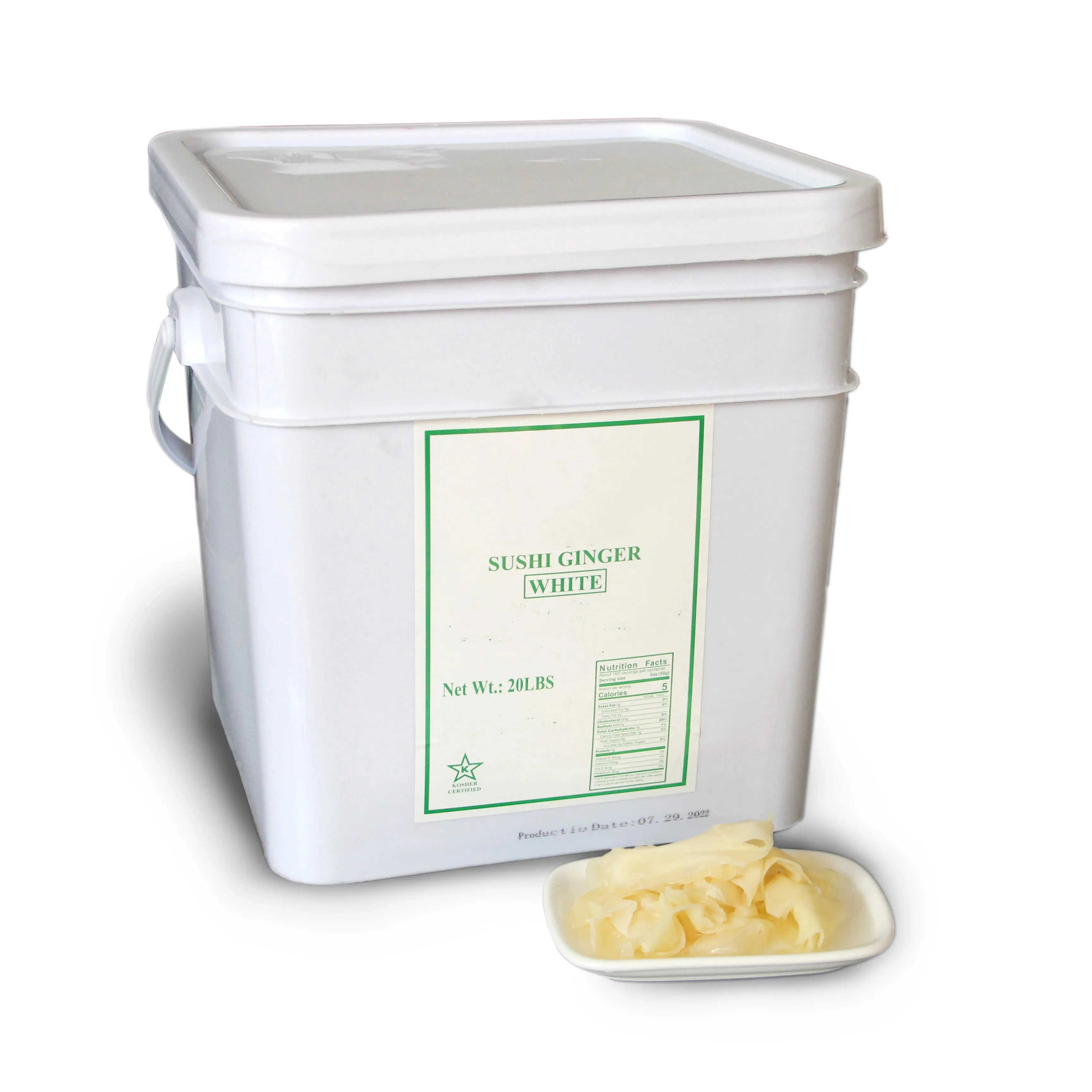 American best-selling large package pickled sushi ginger sushi condiment delicious pink white A-grade sushi ginger