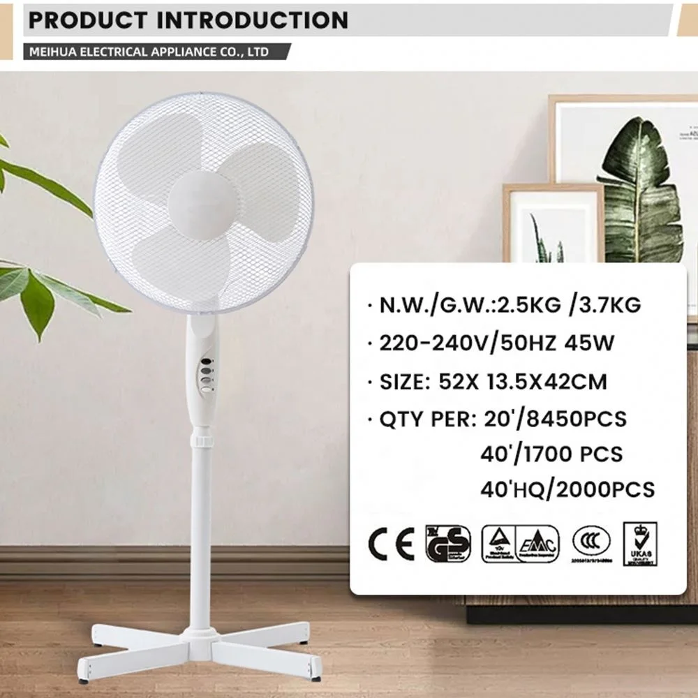 Factory Direct Power Supply Fan Wholesale Mechanical Electric Fan Home 16 Inch Floor Fan
