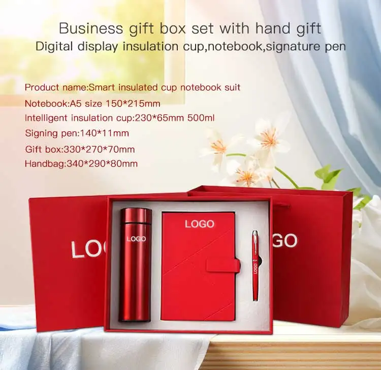 Business gifts for clients with logo luxury promotional gift set in box new employee orientation kit best ideas for business