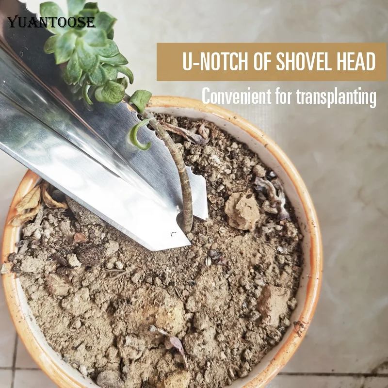 Factory Direct Price Multifunctional Small Garden Shovel With Wooden Handle