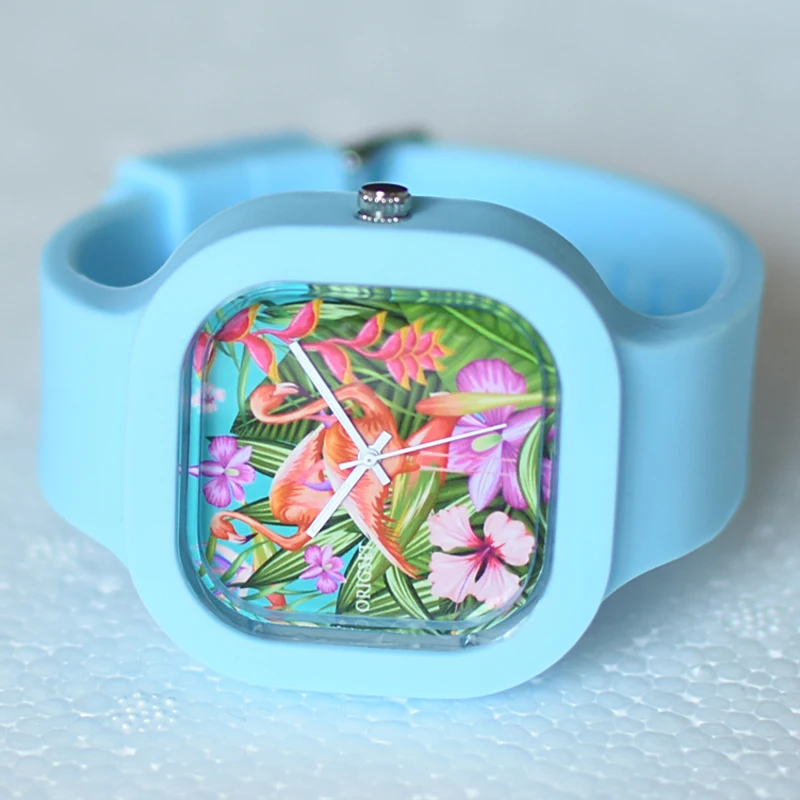 Newest 5ATM Waterproof TOP Quality Silicon Watch Customs logo square watch
