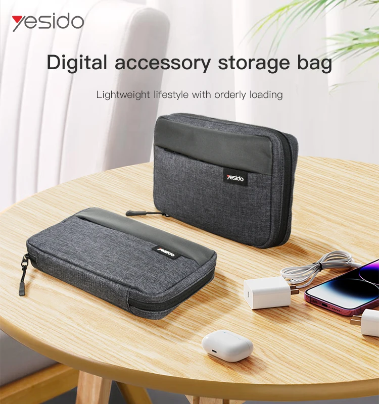 WB32 Yesido Hot Aelling Business Polyester Waterproof Protective Women Men 14 16 Inch Digital Accessory Storage Bag