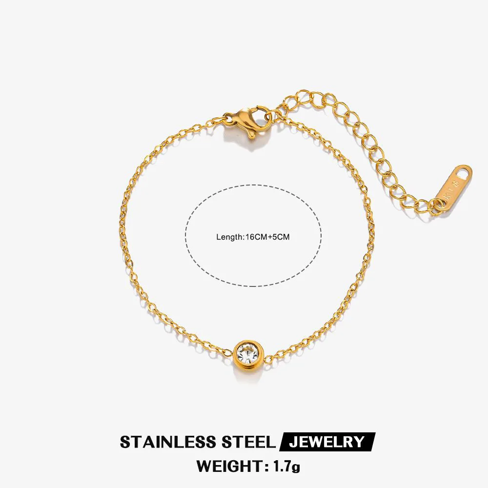 Popular diamond set stainless steel bracelet personality fashion simple INS fashion stainless steel bracelet jewelry wholesale