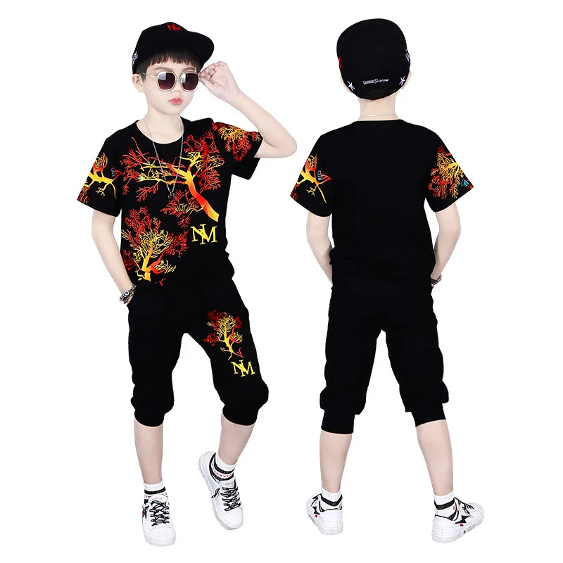 2021 Kids Boutique 2pcs Boy Clothing Sets Short Sleeve Summer Kids Clothing Baby Clothes