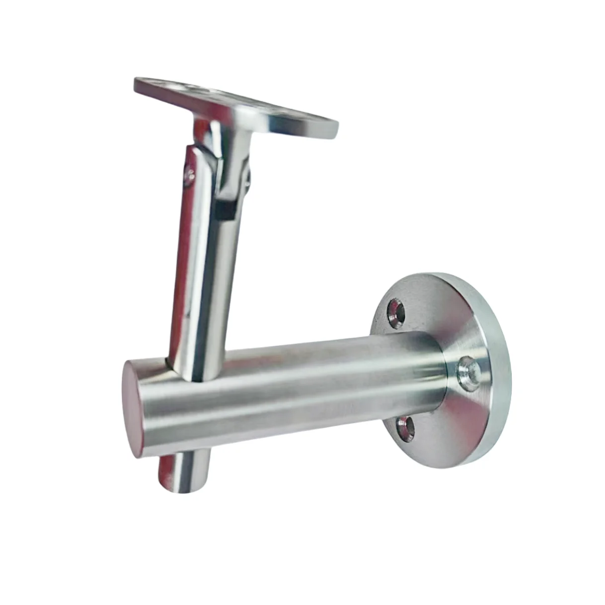 Wall Mount Fixed Handrail Bracket 316 Stainless Steel Handrail Round Bracket for Wall Compatible with Flat Rail