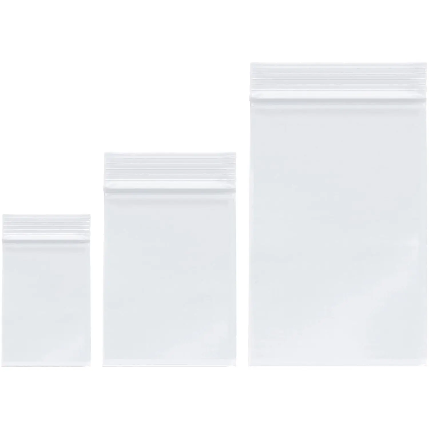 Large Zip Plastic Poly Bags Clear Reclosable Zipper Bags