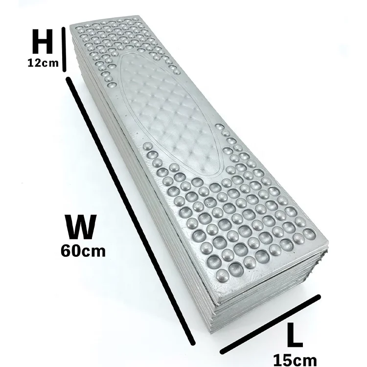 Ultralight outdoor hiking dampproof mattress xpe foam folding aluminum film camping mat for tent