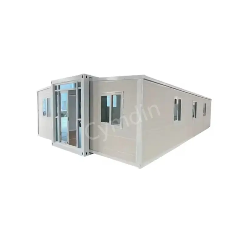 Cymdin Portable Double-Wing Folding Container House with Three Rooms for Temporary Living Solutions