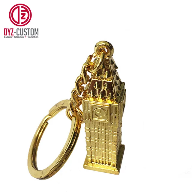 London Tourist Souvenir Gift Keyring 3D Mini Big Ben Telephone booth Red Bus Metal Keychain