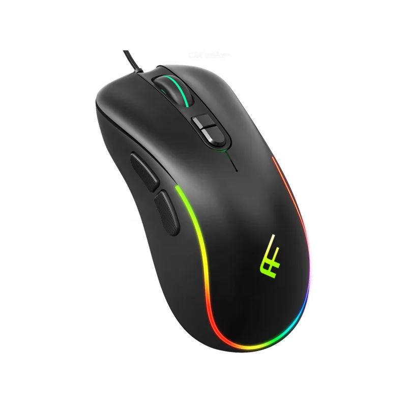 Gaming Mouse Programmable 7 Buttons Ergonomic RGB Backlit USB Gamer Mice Computer Laptop PC, for Windows