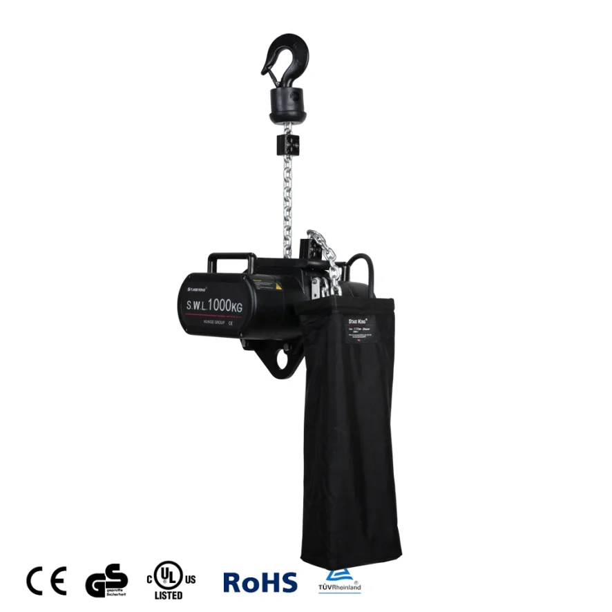 Hot sales entertainment 1 Ton 20 meters CE/TUV/D8+ Electric Chain Hoist