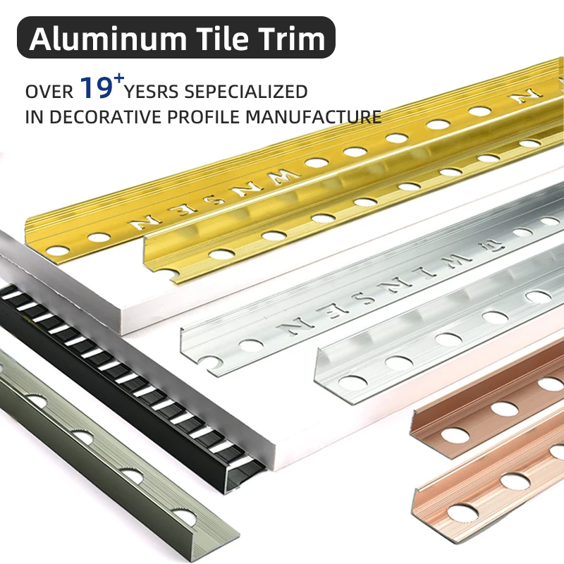 Factory Direct Ready to Ship Wall Floor Corner Tile Trim Free Sample Offer Aluminium L Shape Tile Trim
