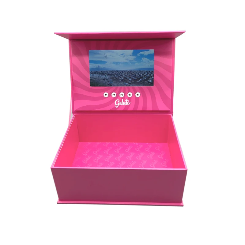 Factory Supply Full Color Printing 7 Inch Video Box With Lcd Screen Customized Gift Lcd Video Box