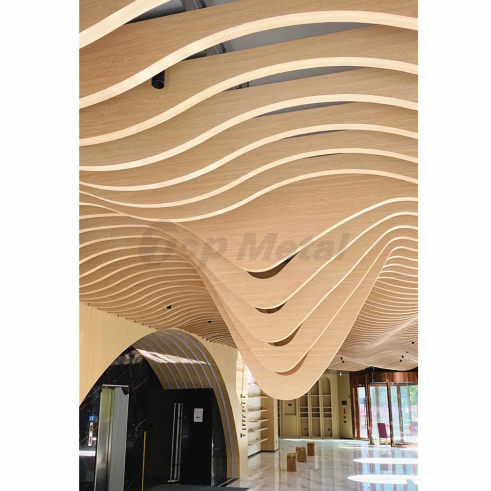 Low Cost Rectangular Aluminum Ceiling Materials U- shaped Tube False Ceiling Panels