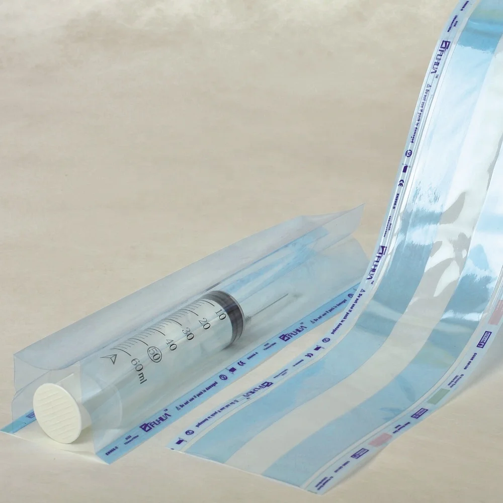 
High Quality Medical Sterilization Gusseted Reel Pouch for Autoclave Steam/EO Sterilization GR75 75mm*25mm*100m 