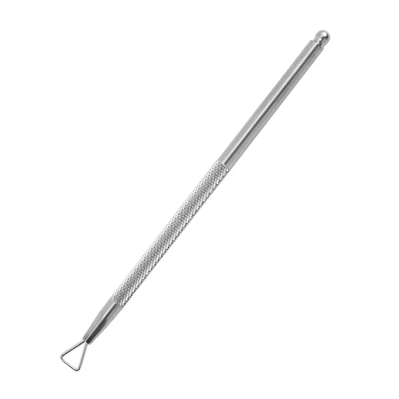 Hot Sale Stainless Steel Tools Single Head Nail Cuticle Pusher Nail Polish Remover Tools