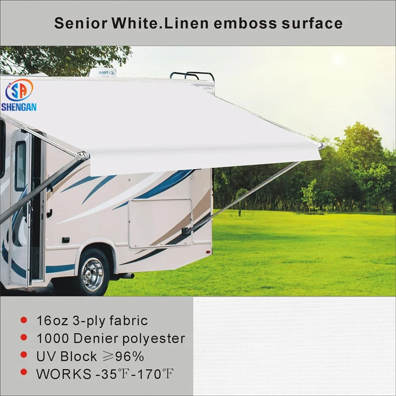 Retractable RV Awning Manual Caravan Motorhome Camper RV 100% Waterproof Trailers Awning