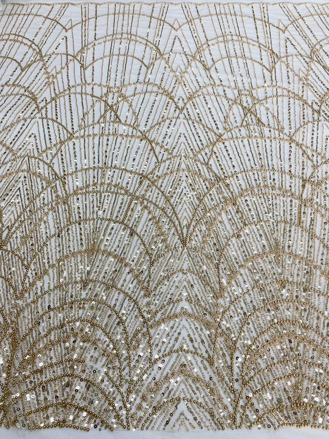 LS136 High Quality African Embroidery Bridal Pearl Lace Fabric Luxury Heavy Beaded Sequins Lace Fabric For Wedding Dress