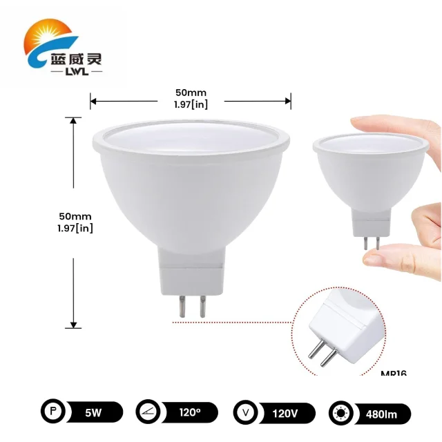 High Quality Gu10/Gu5.3 Mr16 Spotlights Led 5W 7W Dimmable Lampholder Woojong Low Price With Downlight