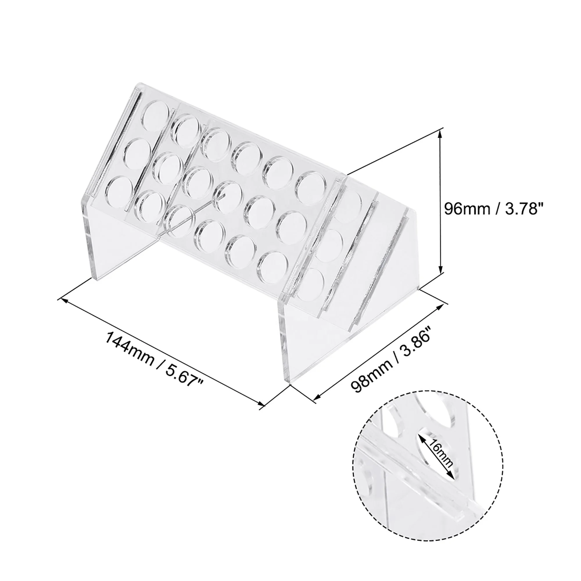 Clear Acrylic Slant Centrifuge Tubes Display Rack PMAA 10ml/15ml  lab Test Tube Holder Centrifuge Tubes Stand