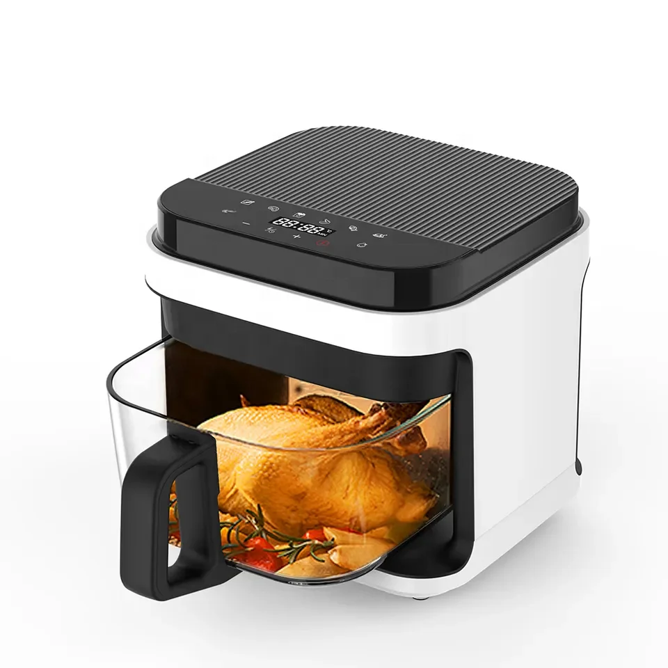 big capacity 5.5L digital steam air fryer with steam /without oil steam air fryer oven /Glass Air Fryer