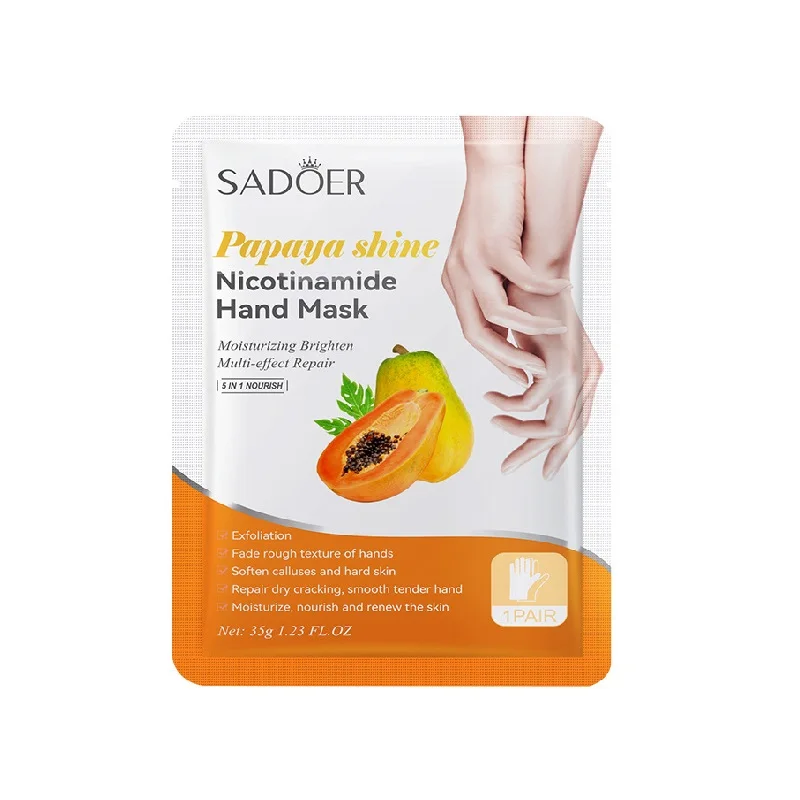 Hydrating Hand Masks for Dry Cracked Hands Moisturizing Hand Mask with Papaya (35g)
