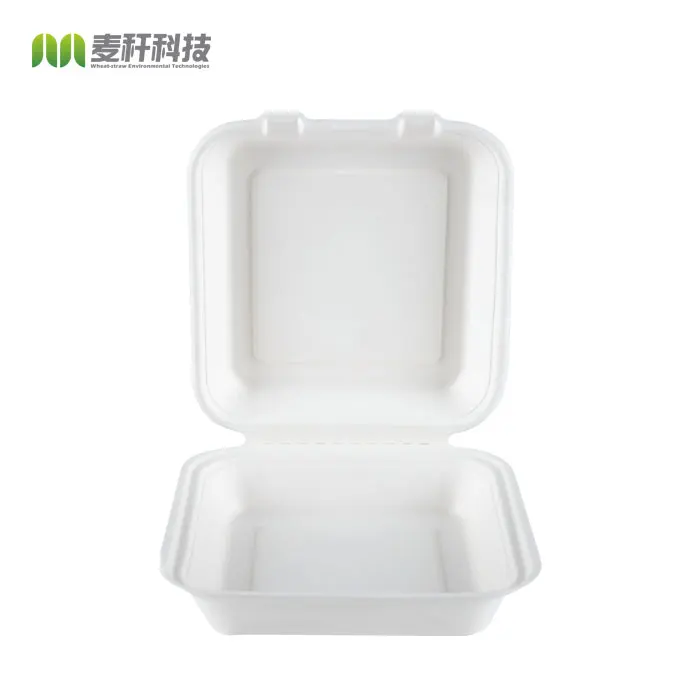 Biodegradable Food Packaging Takeaway Paper Pulp Lunch Box Microwave Disposable Food Container