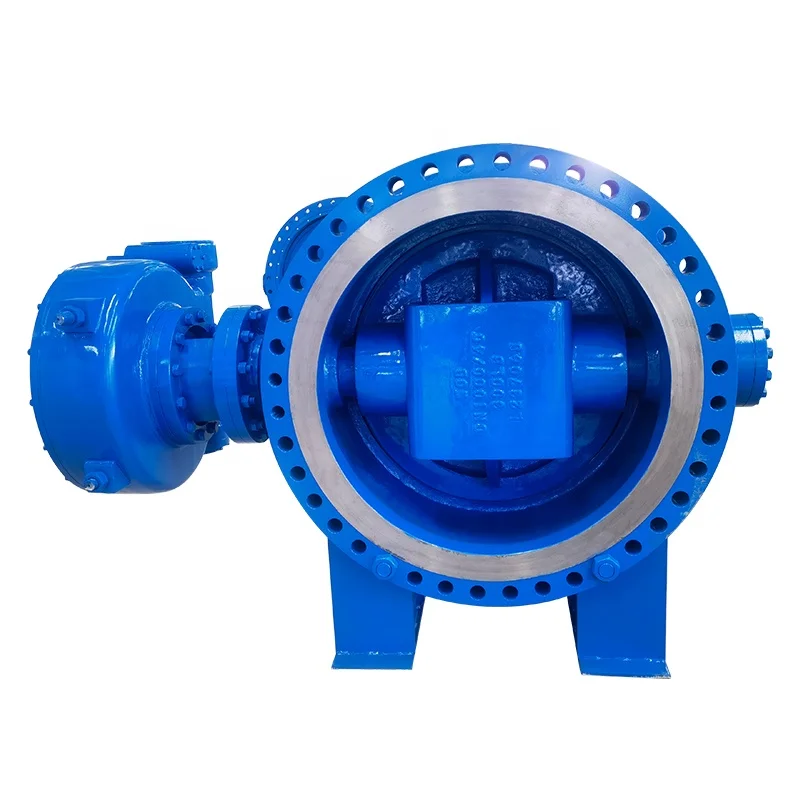 High performance butterfly valve double eccentric hard seal worm gear high temperature metal spherical hard seal butterfly valve
