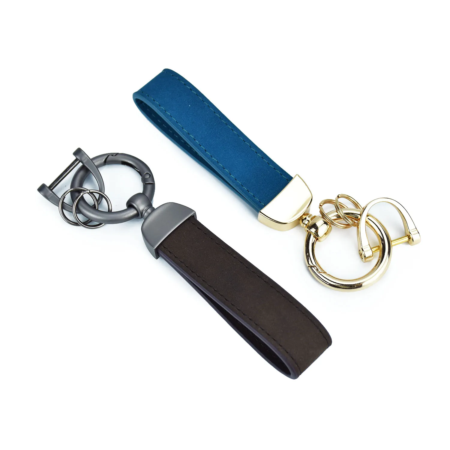 GRS custom logo metal key chain  PU  leather car key chain custom logo personalized key chain Accessories