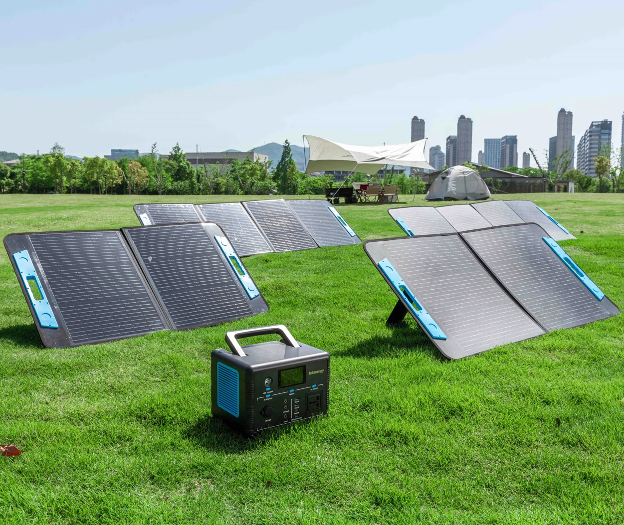 Intenergy  Waterproof Glass Durable 300W PRO  Foldable  Solar panel For Portable Mobile Phone Charger