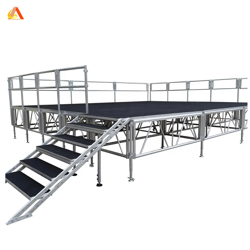 Factory price aluminum portable insertion stage heavy duty stage platform concert events truss stage system