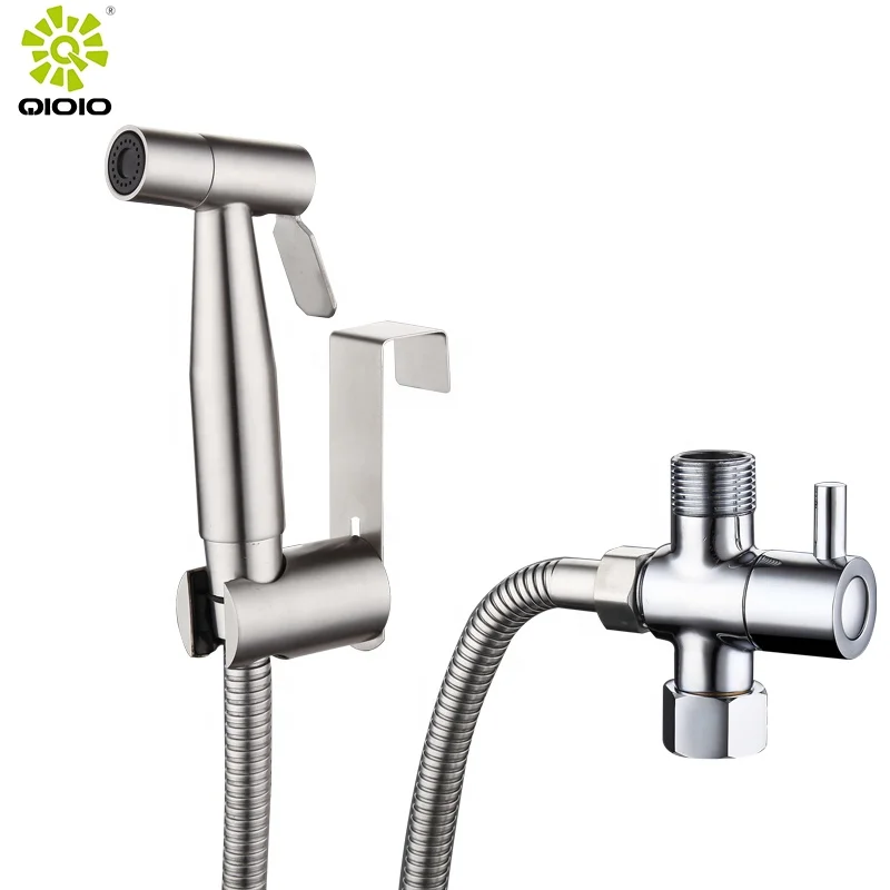 High Pressure 304 Stainless Steel Portable Bathroom Bidet With Handheld for Toliet Sprayer