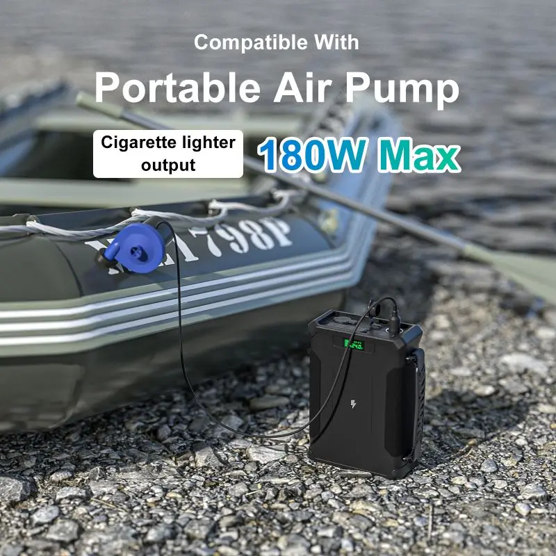 Merpower Lifepo4 Battery 100000mAh high capacity PD 60W for Outdoor Camping Fishing CPAP Travel Portable Battery Power Station