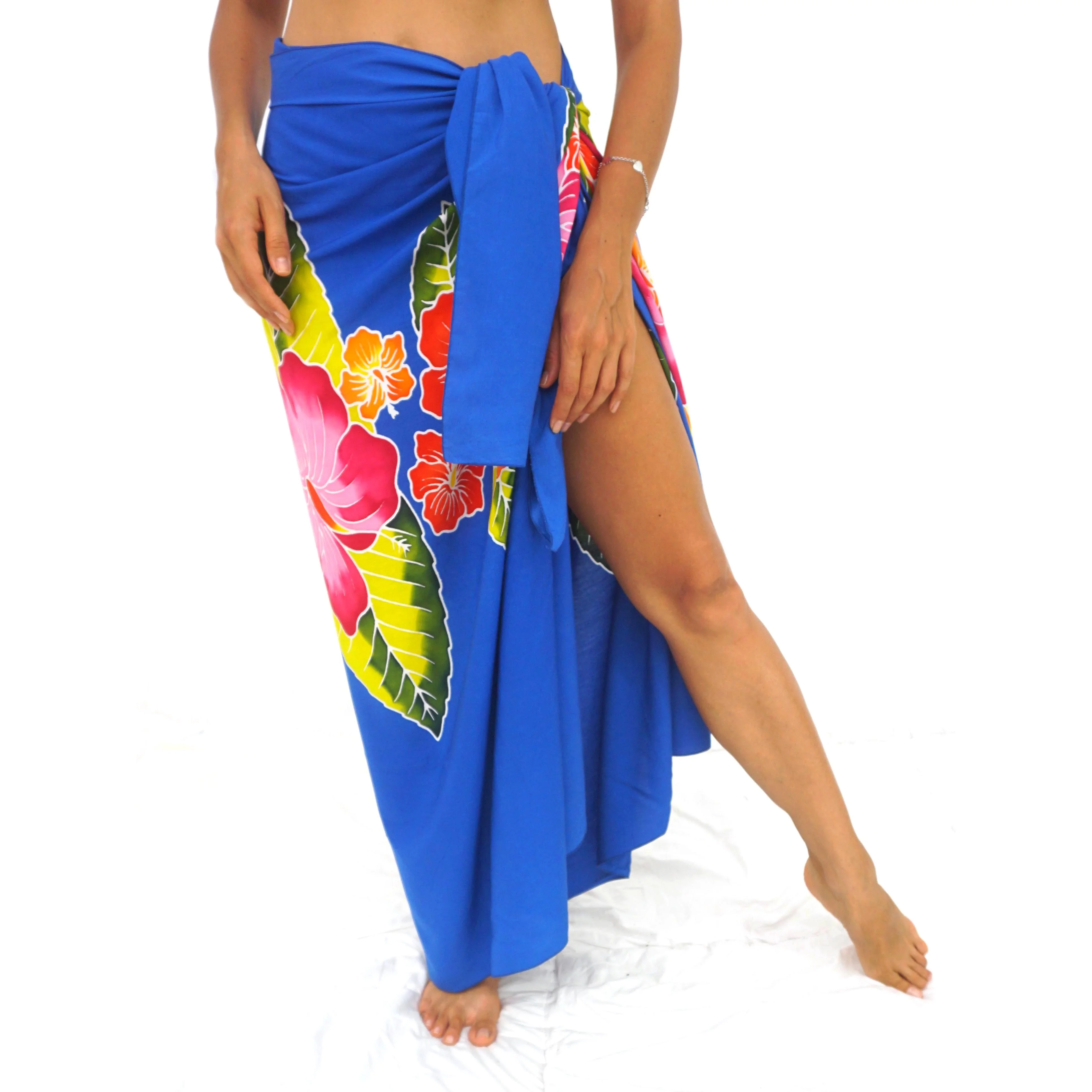 Sarong Wrap Bali 2021 Hawaiian Sarongs Pareo 100% Finest Quality Rayon Custom Wholesale Hand Painting Cover up HP003