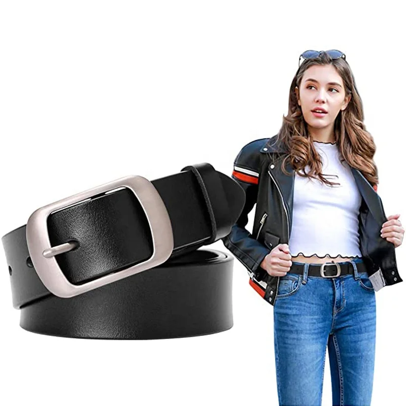 Genuine Leather Fashion Women Leather Belts Woman Waist Belt for Jeans Pants