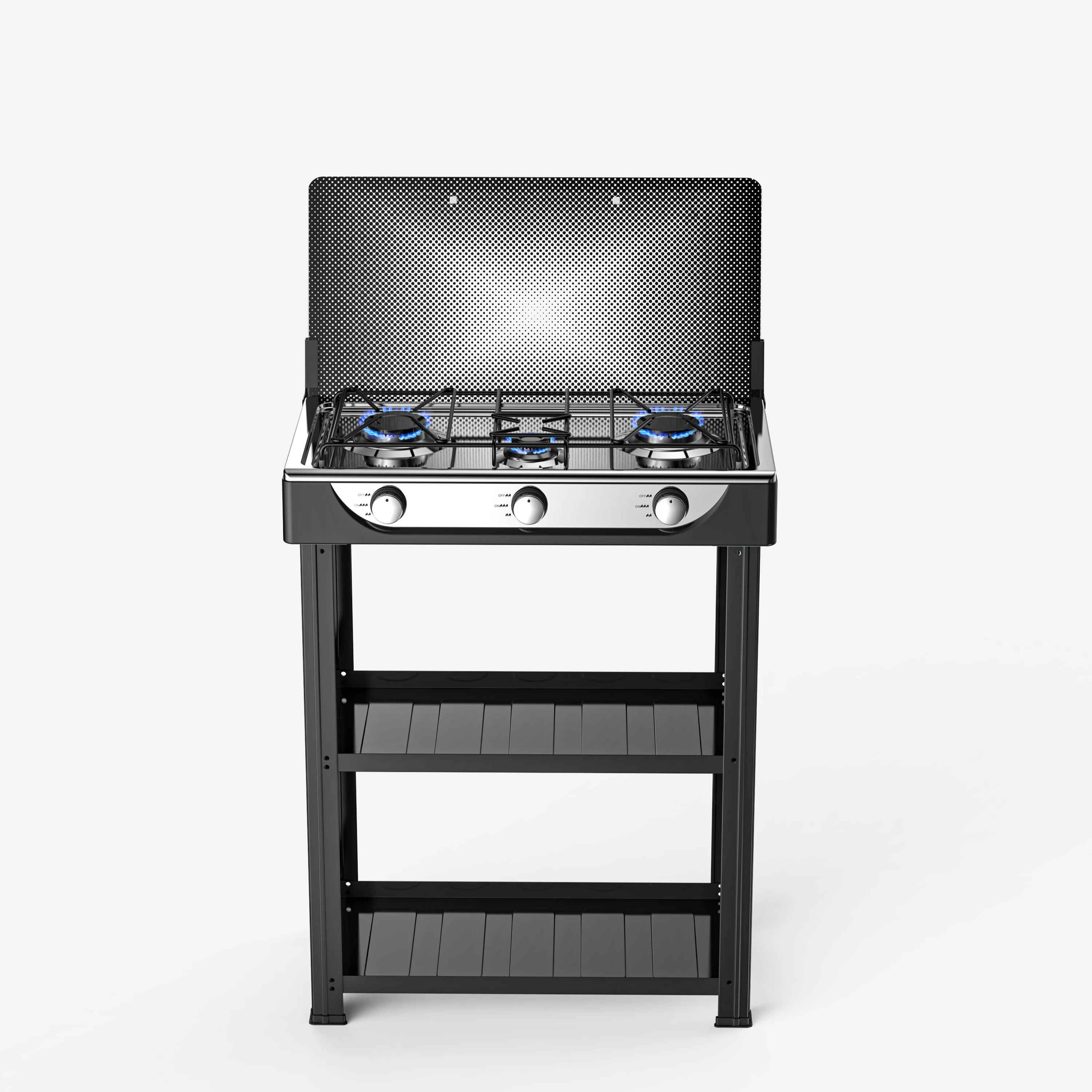 Промышленная горелка плита горелки портативная от поставщика Электрический газовый свинцовый наружный верхний счетчик три