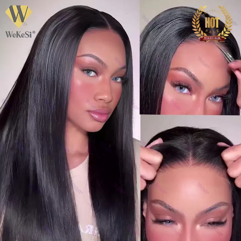New Fashion Block Wig 24inch Straight 10a 180% Cuticle Aligned Raw Unprocessed Human Hair Wigs