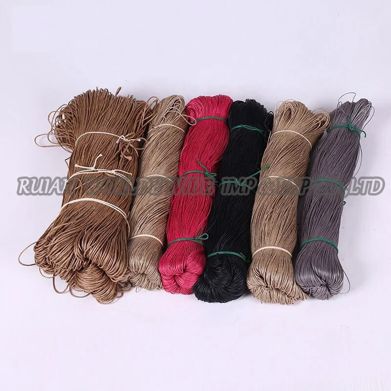 2.5mm natural waxed jute sisal yarn twisted rope twine cord string for baler craft manila bondage sisal products sale