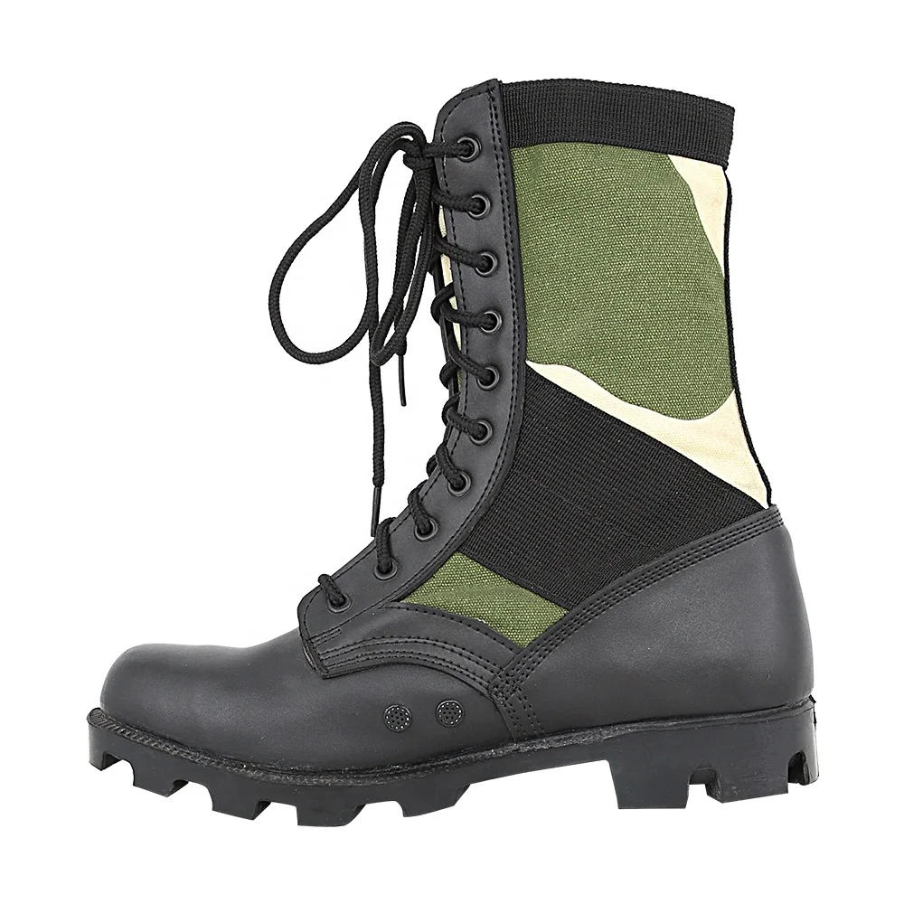 KMS Wholesale Camouflage Outdoor Training High Quality Leather Oxford Boots Waterproof Black Combat Tactical Botas Tactical