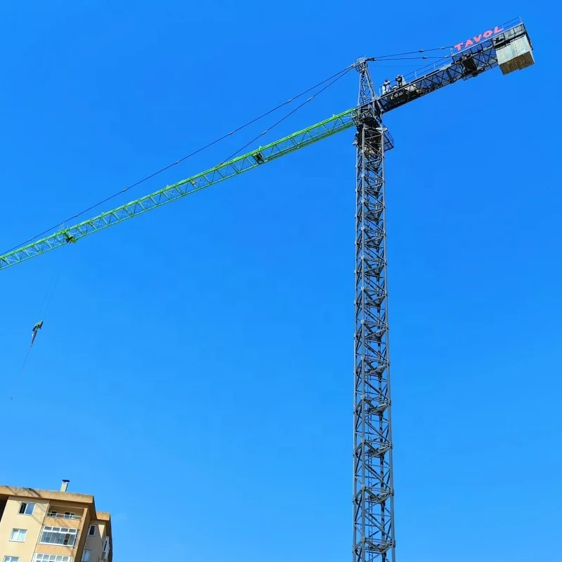 China qtz125 tower crane 8ton 10ton 12ton 18 ton Tavol Brand construction crane tower