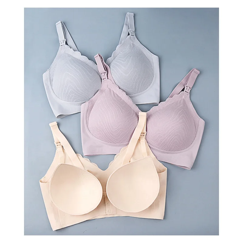Maternity Women Feeding Underwear Clothes Adjusted-straps Lace Seamless Nursing Bra